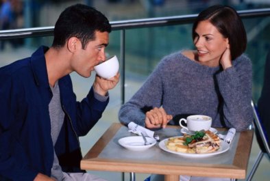 Forbidden food on the first date with pretty Ukrainian lady