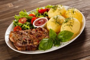 Forbidden food on the first date with pretty Ukrainian lady